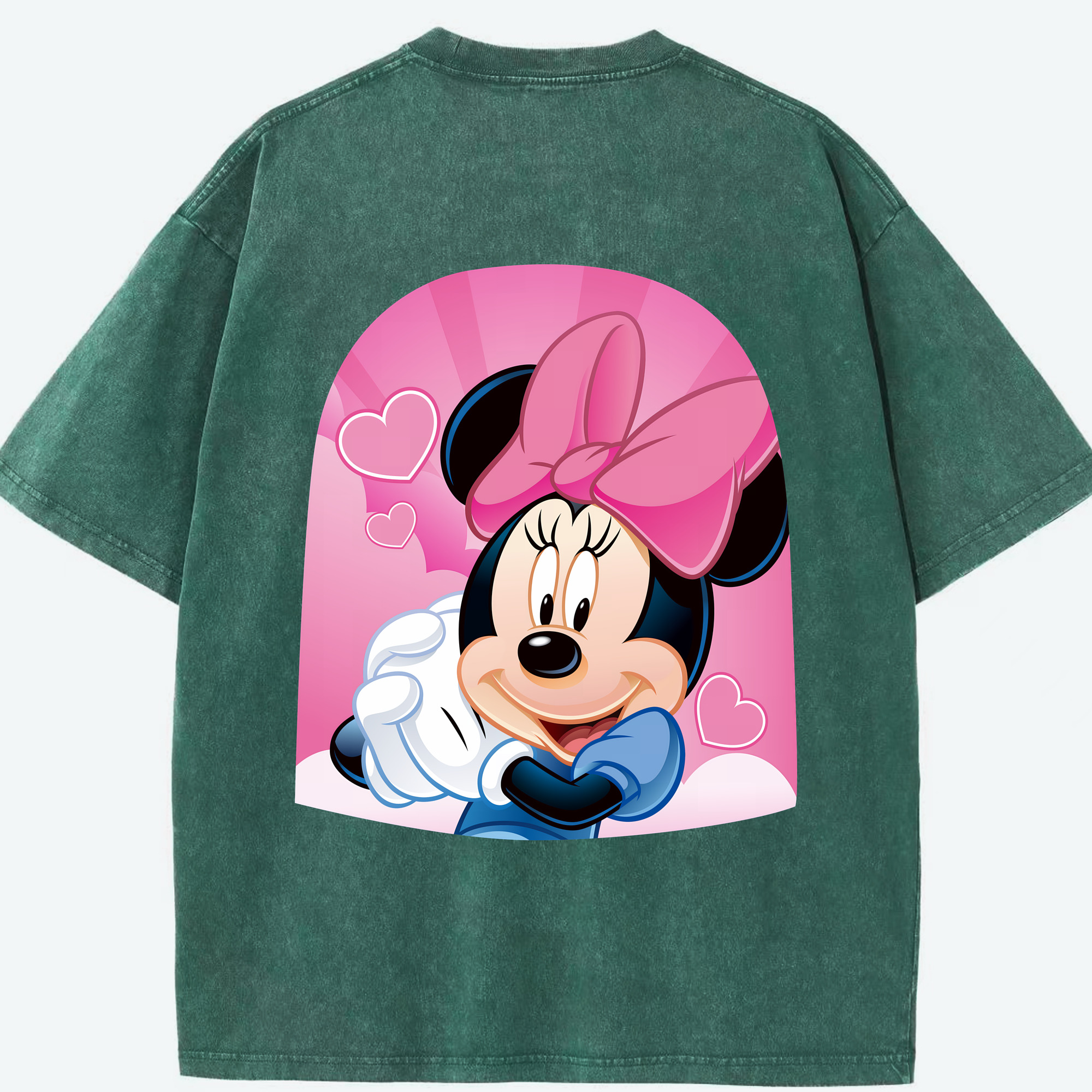 （画像用） ミッキーマウス Mickey Mouse 綿100% ヴィンテージ風 半袖Tシャツ（背面プリント）